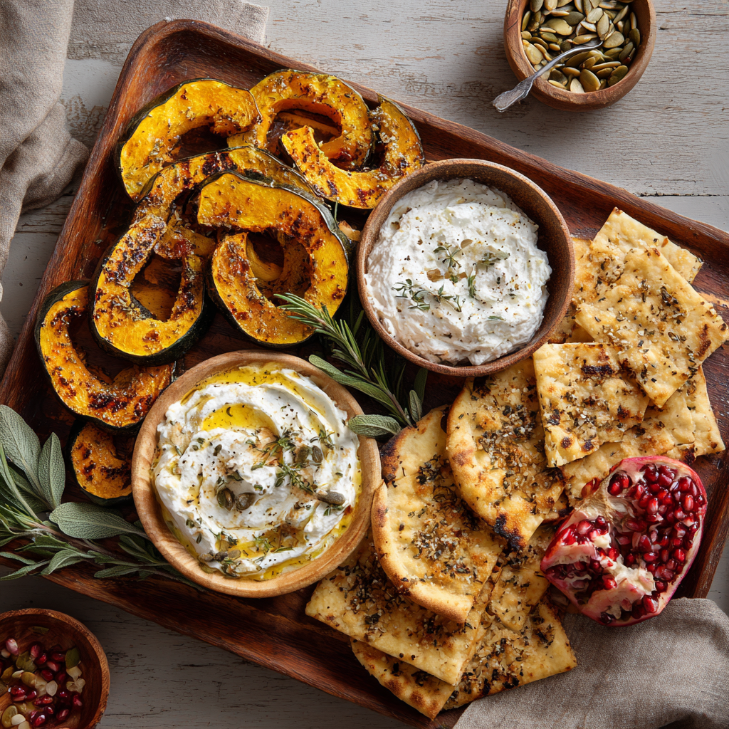 Roasted Squash & Goat Cheese Board