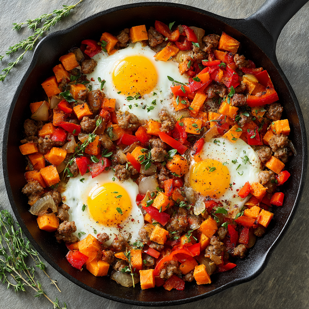 Sweet Potato & Sausage Hash