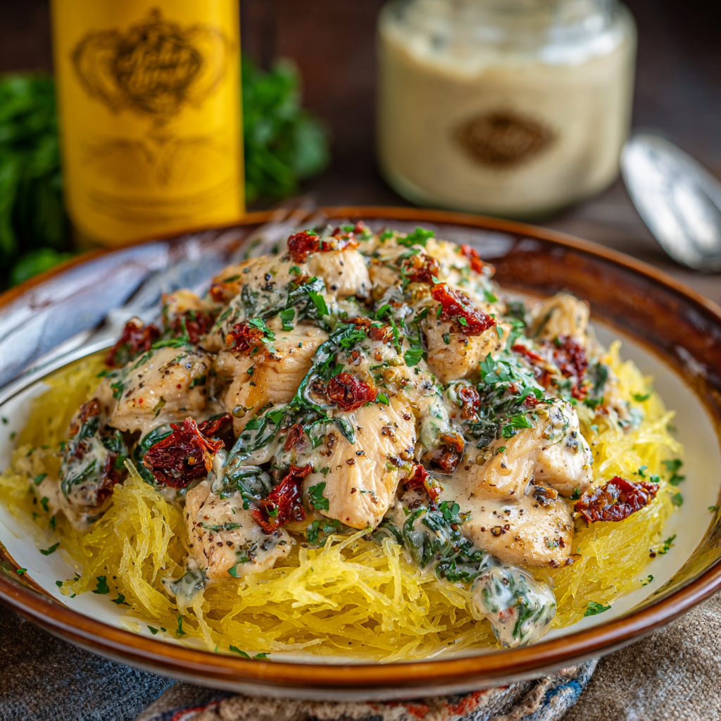 Spaghetti Squash with Creamy Tomato Sauce