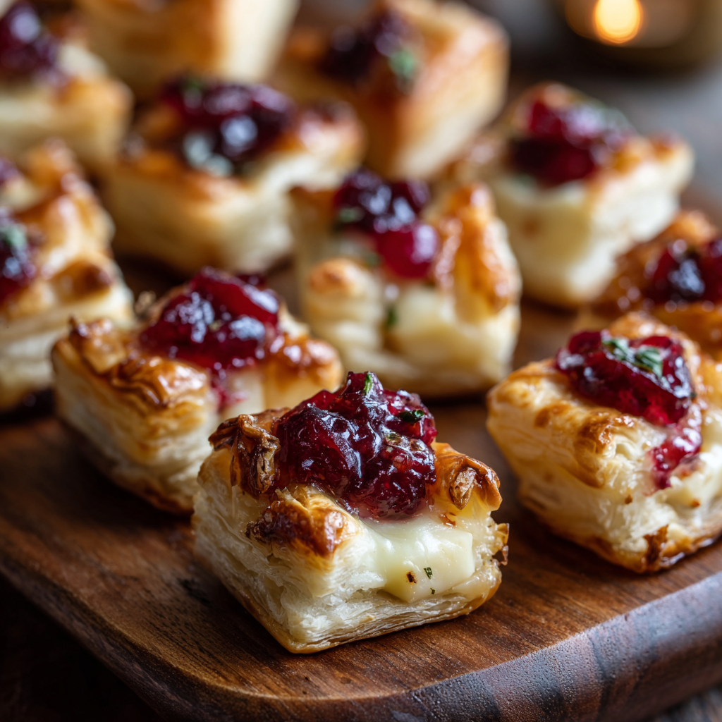 3-Ingredient Cranberry Brie Bites