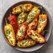 Air-Fried Garlic & Herb Mini Peppers - The Comfort Spoon