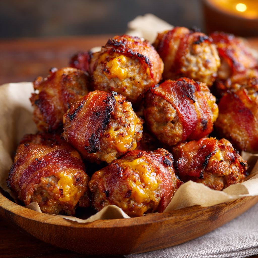Bacon-Wrapped Sausage Balls