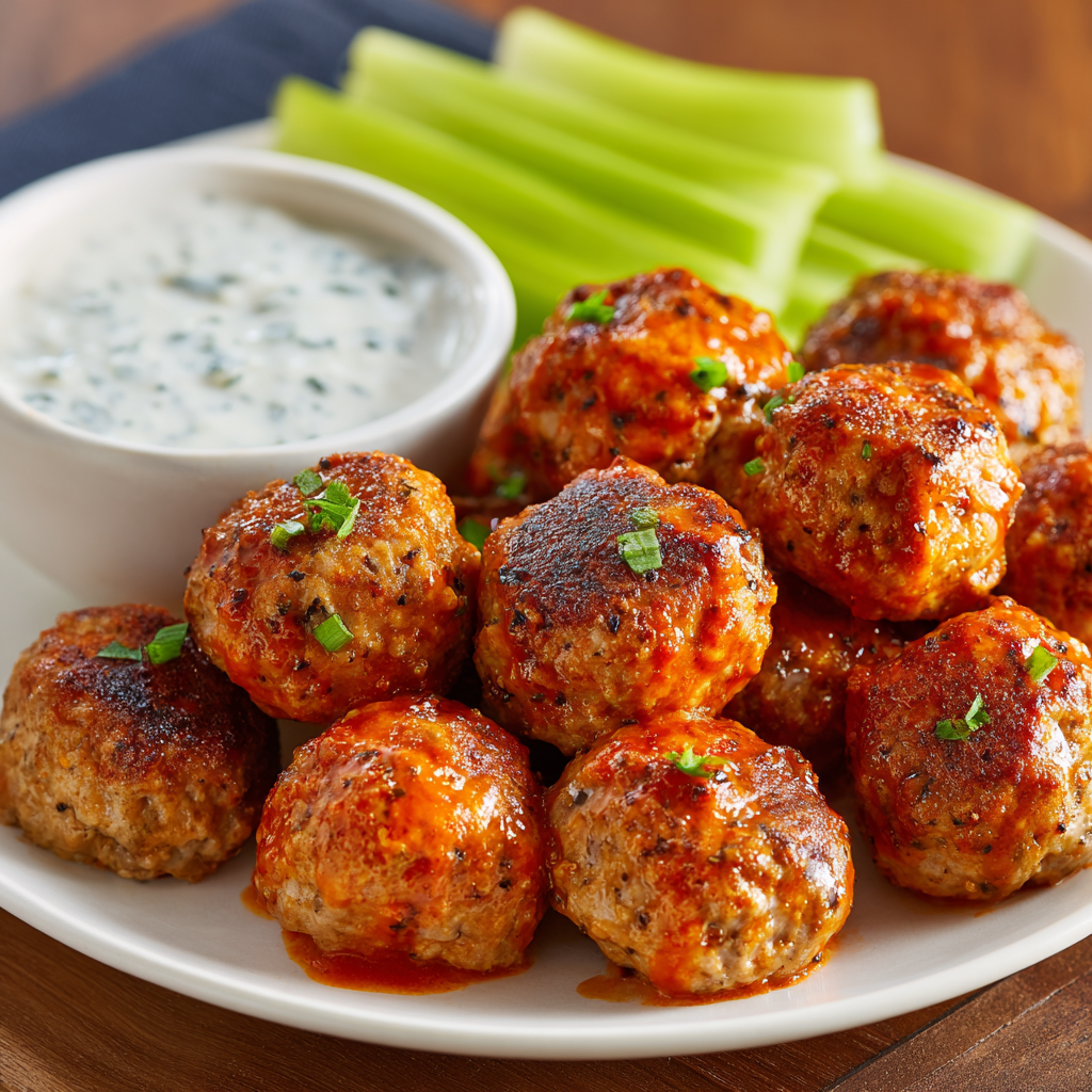 Buffalo Turkey Meatballs