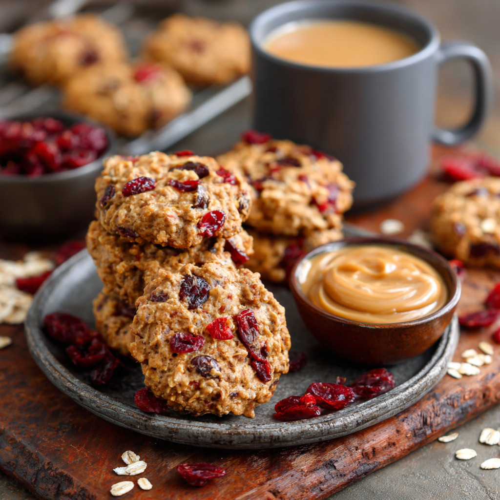 Cranberry Banana Bread Breakfast Cookies