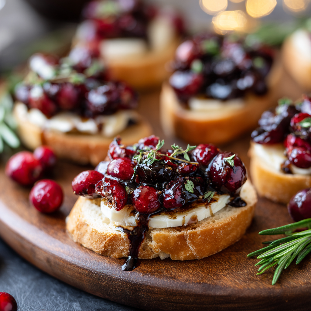 Cranberry and Brie Crostini