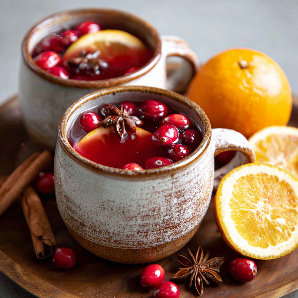 Easy Hot Spiced Cranberry Apple Cider