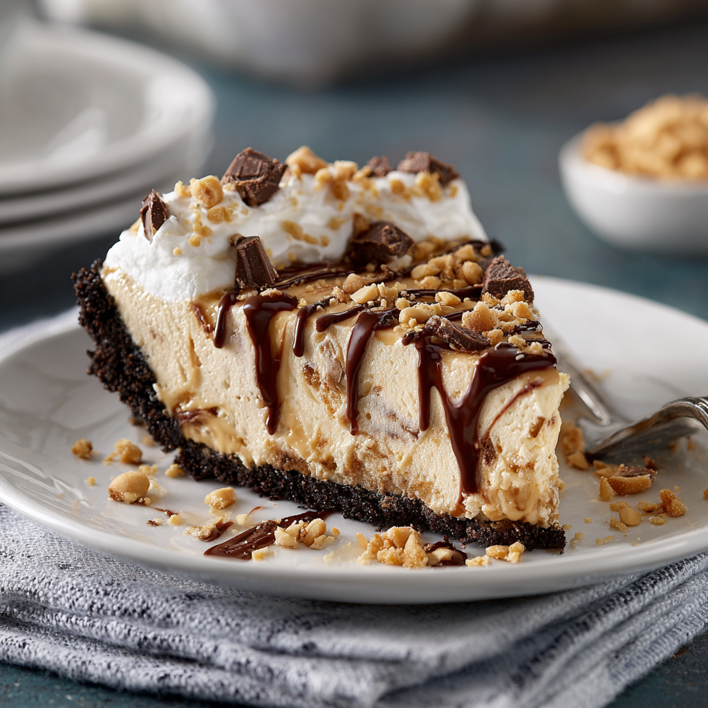 Frozen Peanut Butter Cheesecake Pie