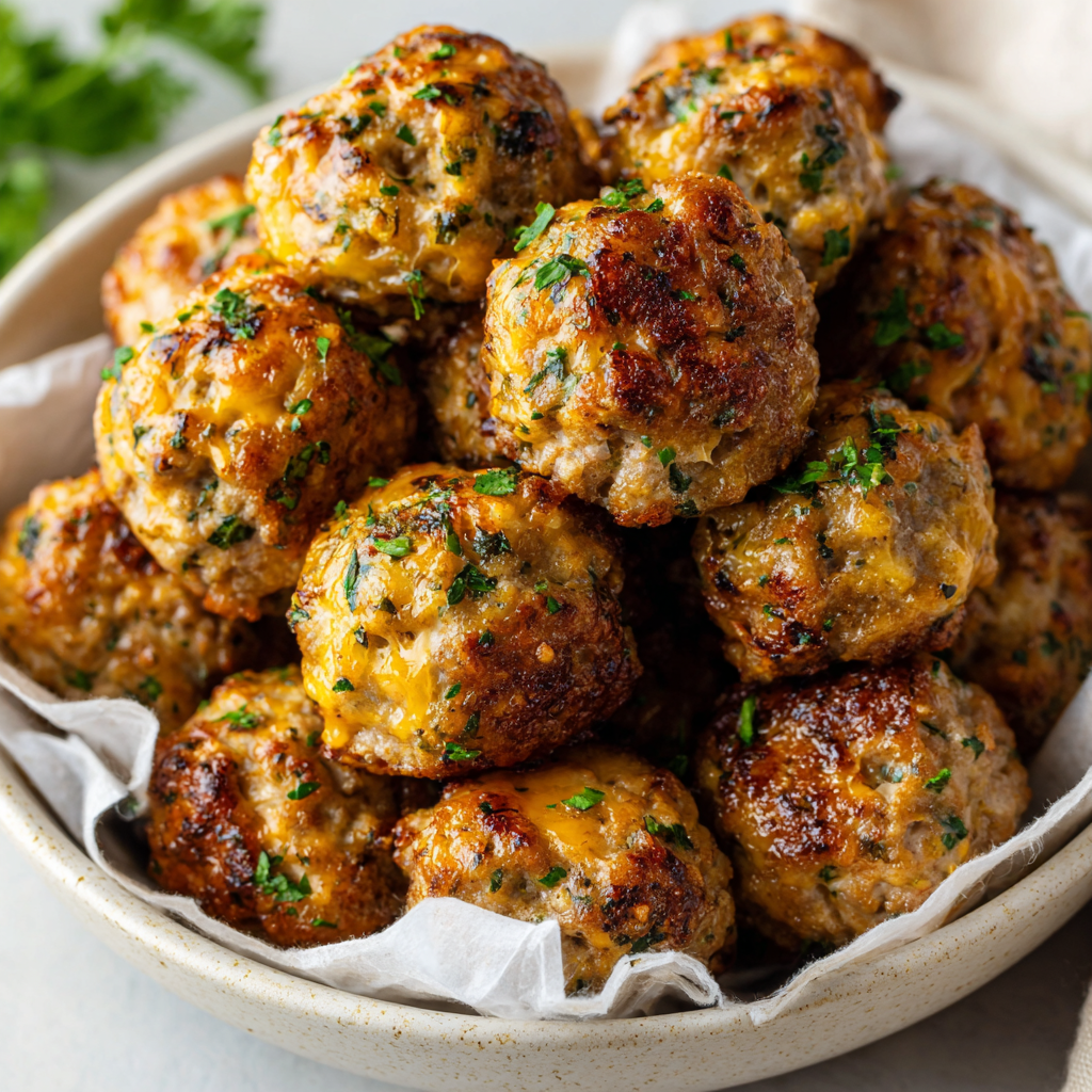 Garlic Butter Sausage Balls