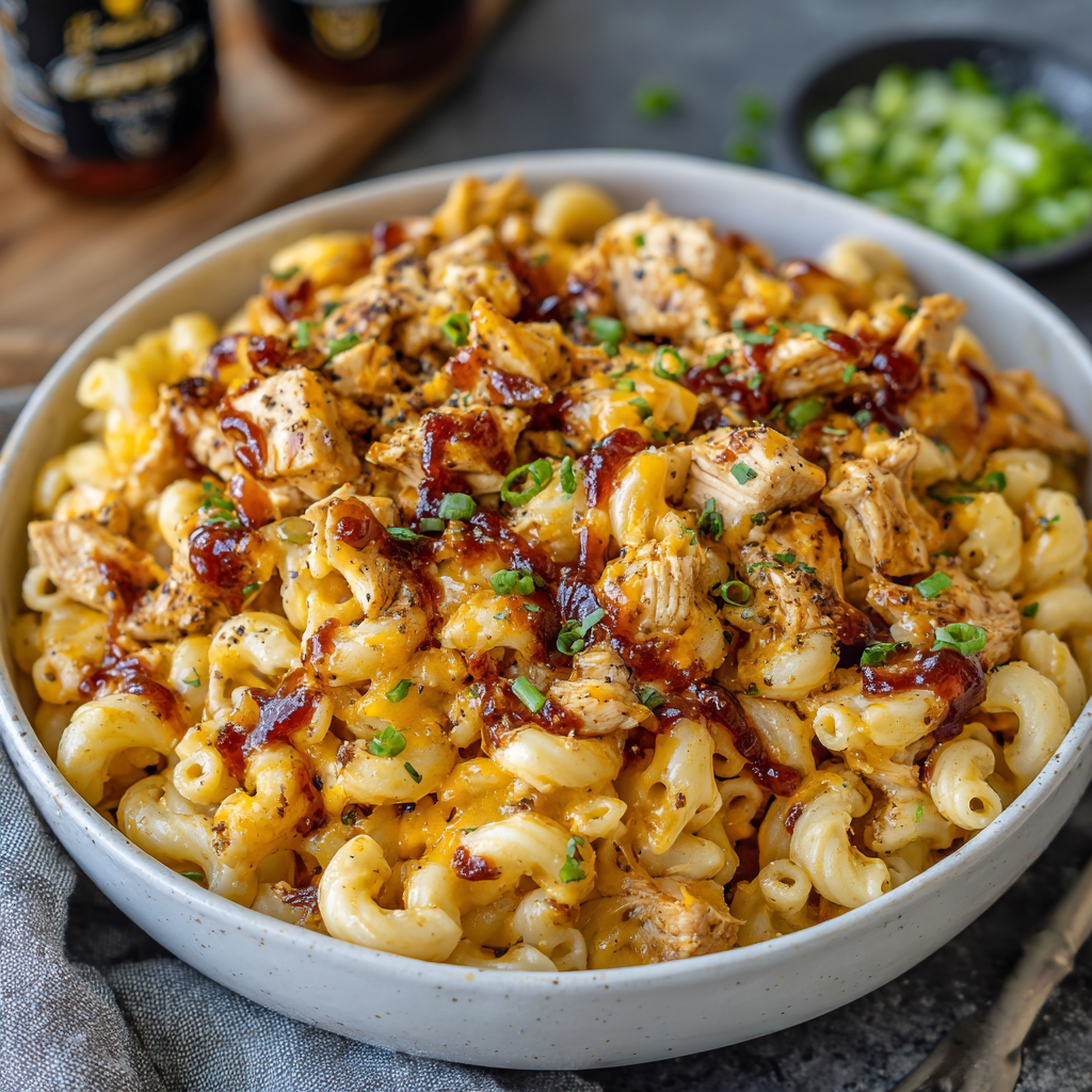 High-Protein Honey BBQ Chicken Mac & Cheese