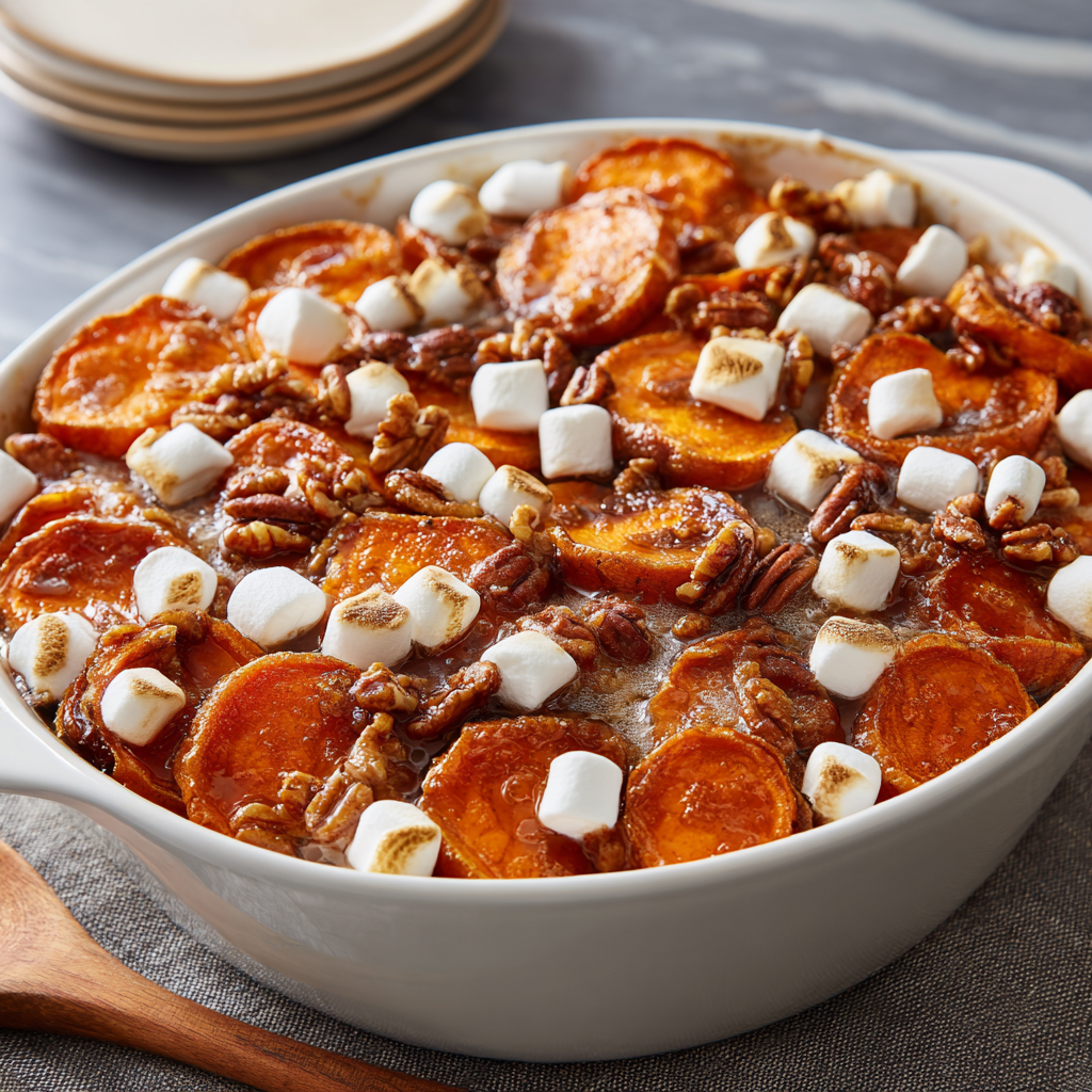 Candied Sweet Potato Medallion Bake