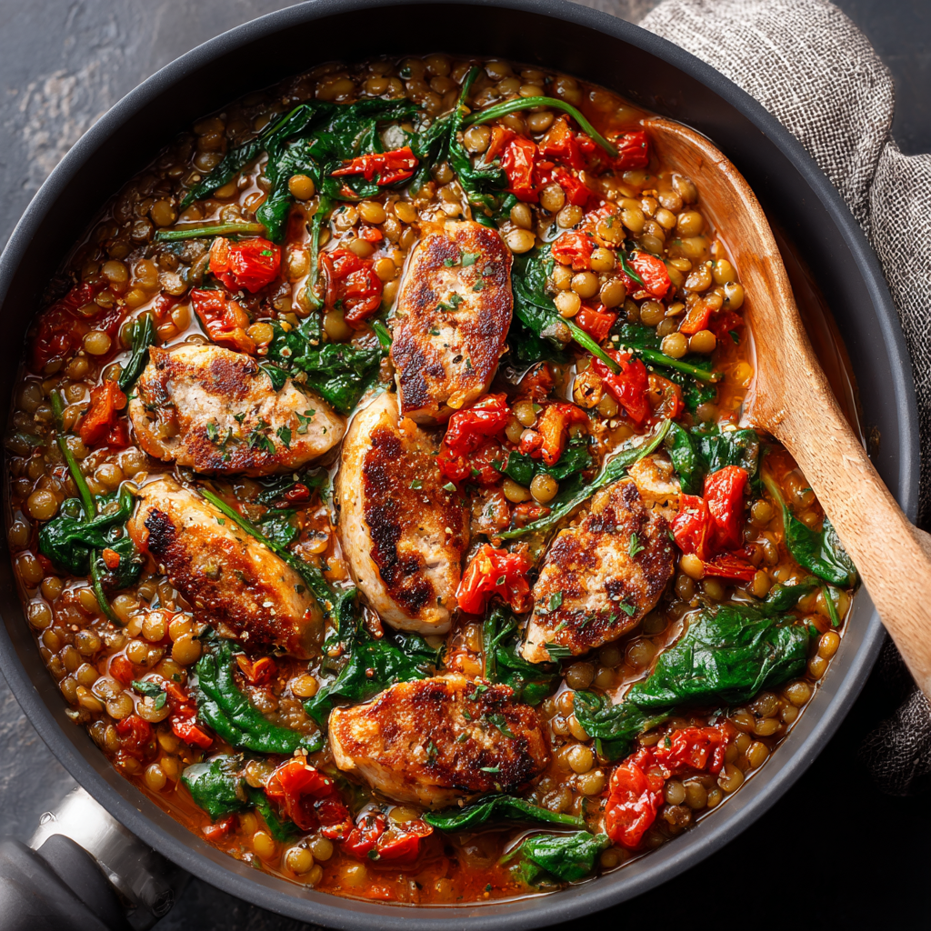 Lentil & Chicken Sausage Stew (Quick Version)