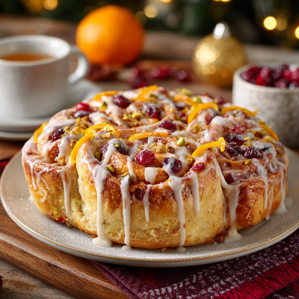 Orange & Cranberry Chelsea Bun Tree