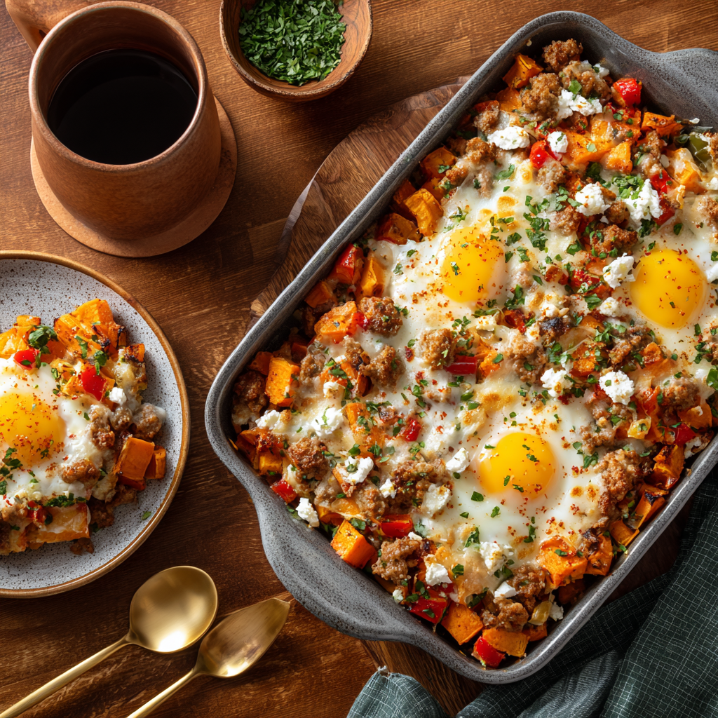 Sweet Potato & Turkey Sausage Breakfast Bake