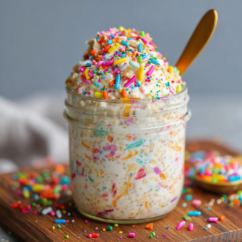 Birthday Cake Overnight Oats : Funfetti-Inspired Breakfast Treat - The ...