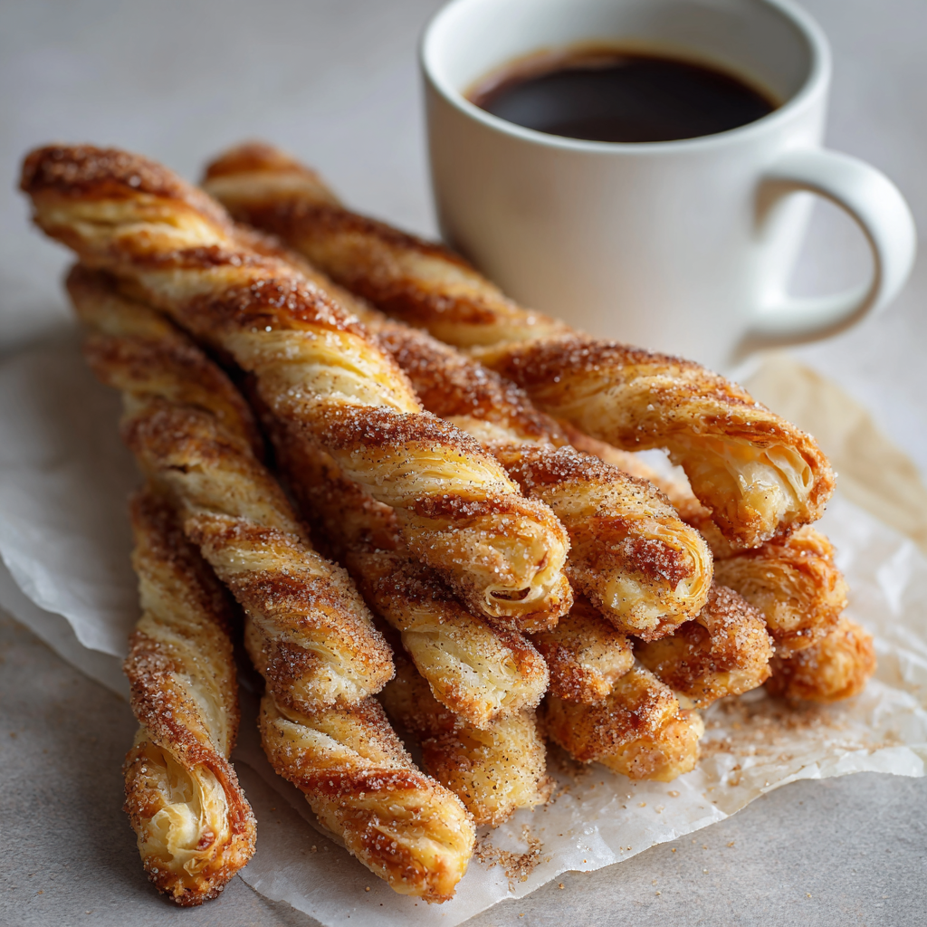 Cinnamon Sugar Puff Pastry Twists : Crisp, Sweet, and Coffee-Ready