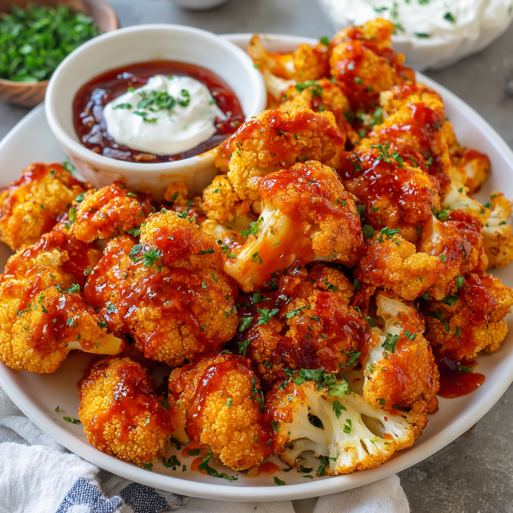 Crispy Buffalo Cauliflower Wings : Oven-Baked, Bold, and Party-Perfect