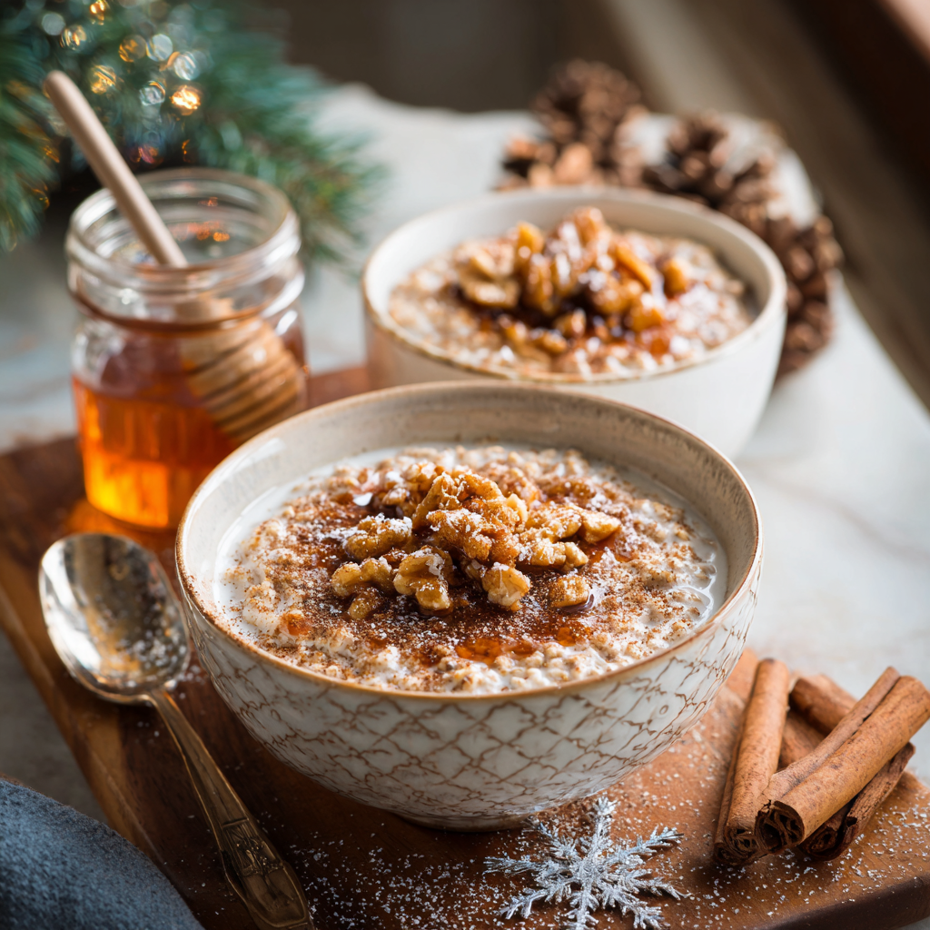 High-Protein Gingerbread Overnight Oats