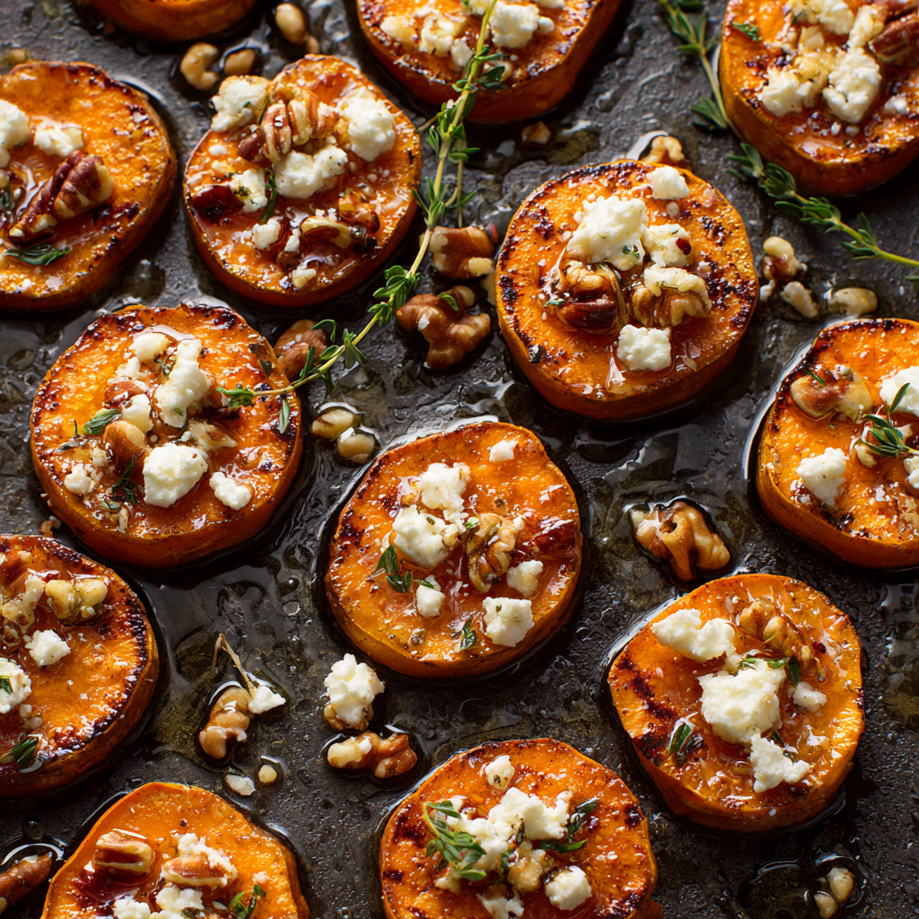 Honey Feta Sweet Potato Rounds : Roasted, Savory-Sweet Perfection with Gourmet Twists