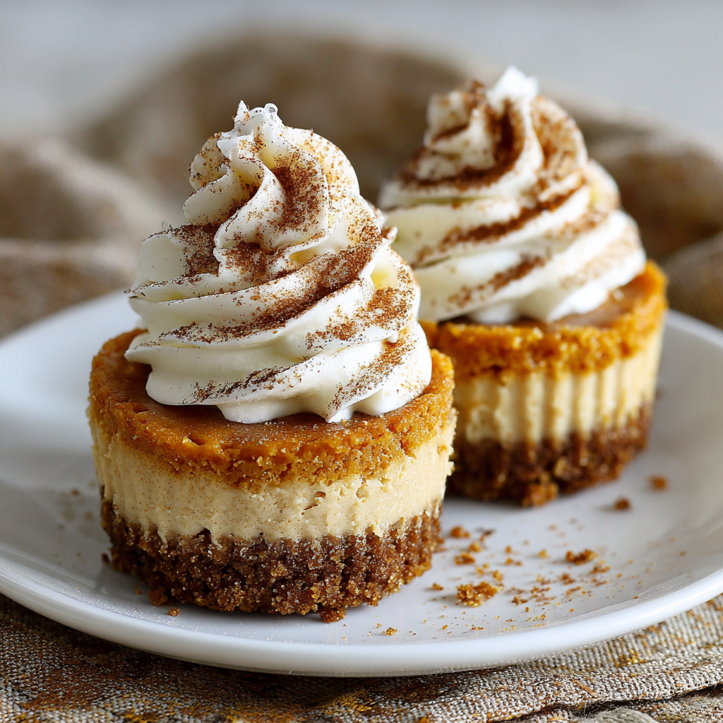 Mini Pumpkin Cheesecakes