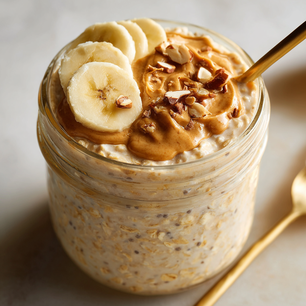 Peanut Butter Banana Overnight Oats