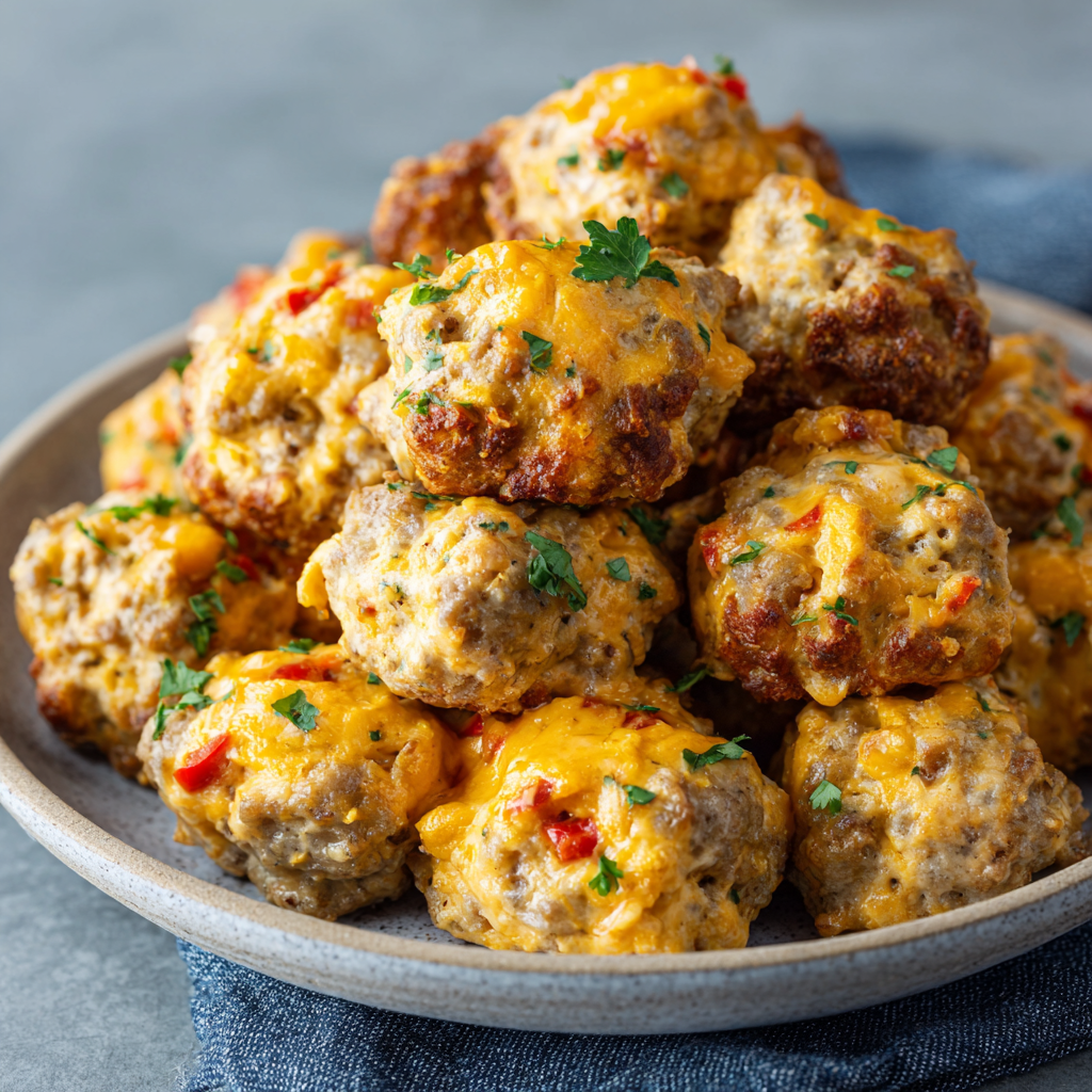 Rotel Cream Cheese Sausage Balls : Cheesy, Zesty, and Totally Addictive