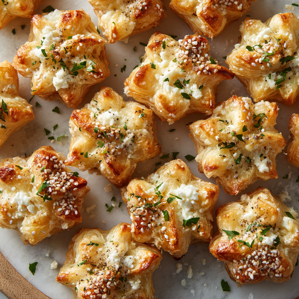 Baked Shrimp & Goat Cheese Snowflake Puffs : Elegant Holiday Appetizers