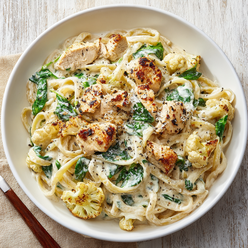 Creamy Greek Yogurt Chicken Alfredo : Light, Protein-Packed Comfort