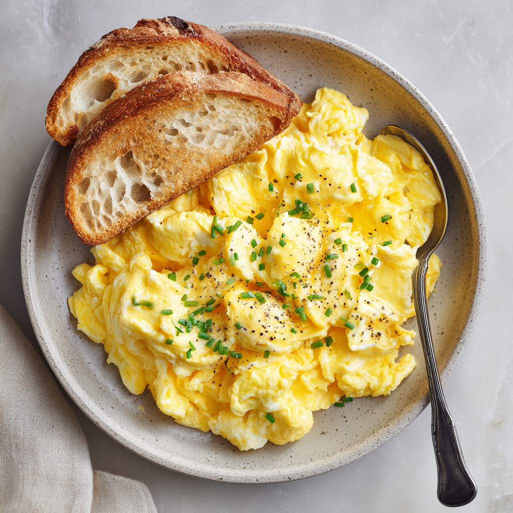 Extra Fluffy Scrambled Eggs : Light, Creamy & Melt-in-Your-Mouth