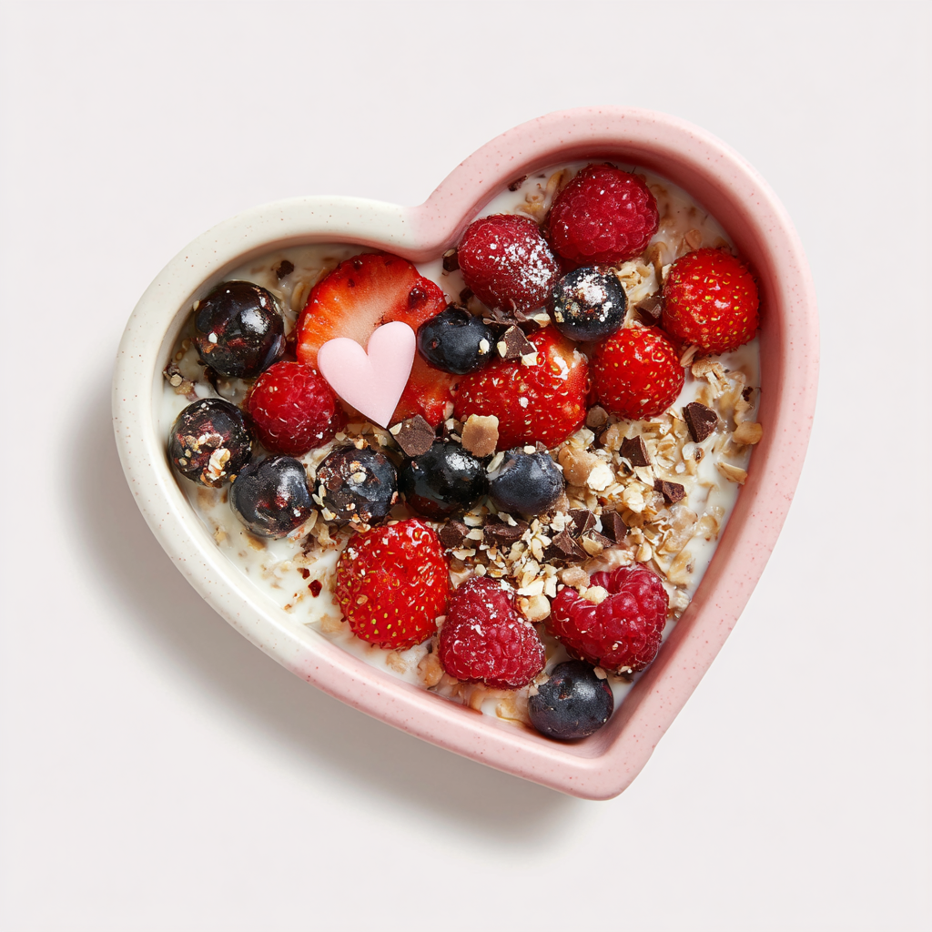 Heart-Shaped Berry Oats Bento Box : A Sweet Valentine’s Breakfast to Love