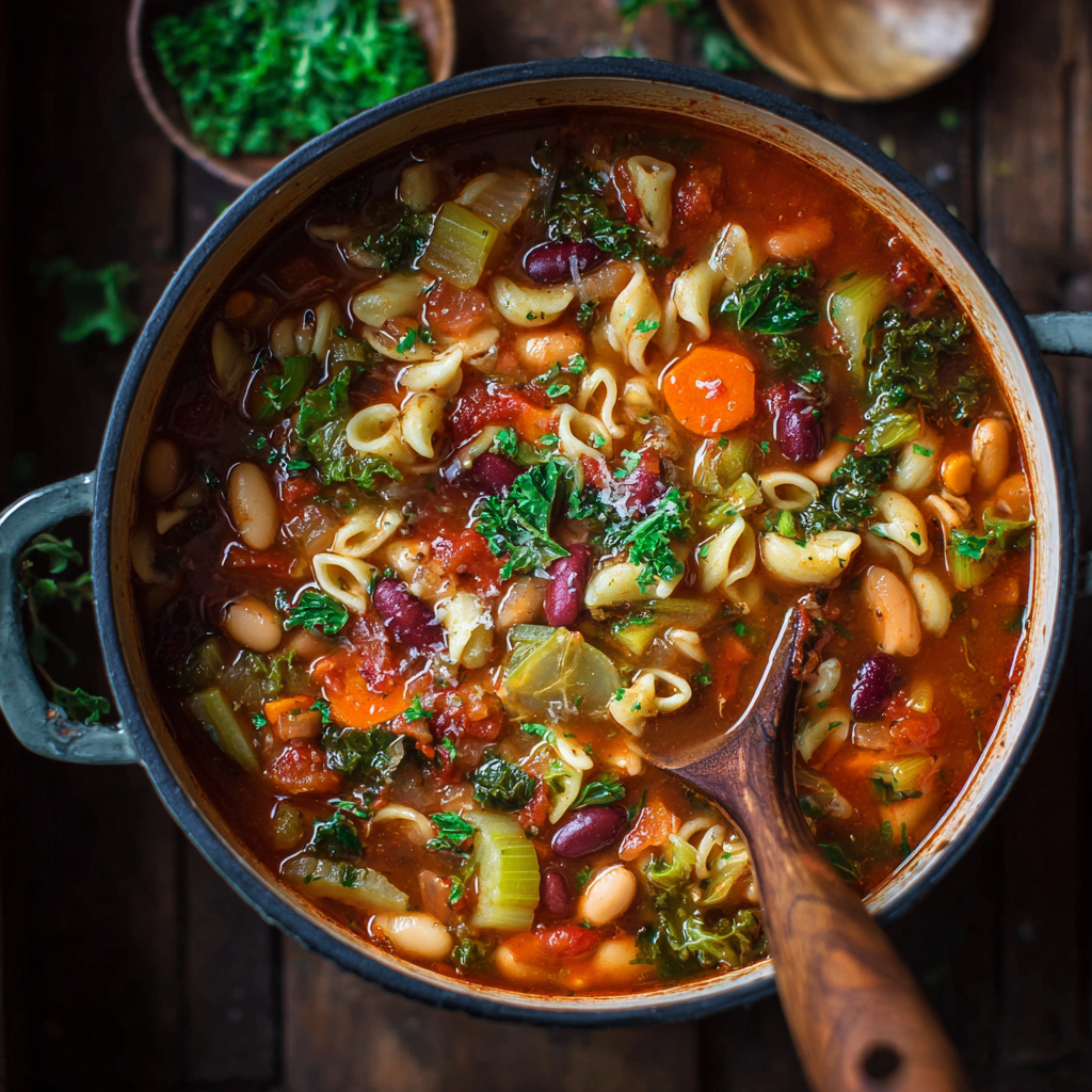 Hearty Minestrone Soup with Beans