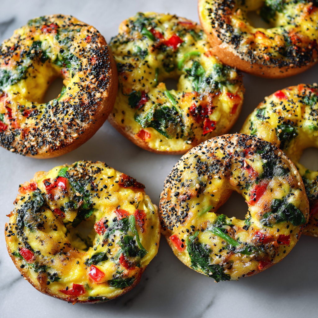Low-Carb Breakfast Egg Bagels : Savory, Cheesy & Meal Prep Ready