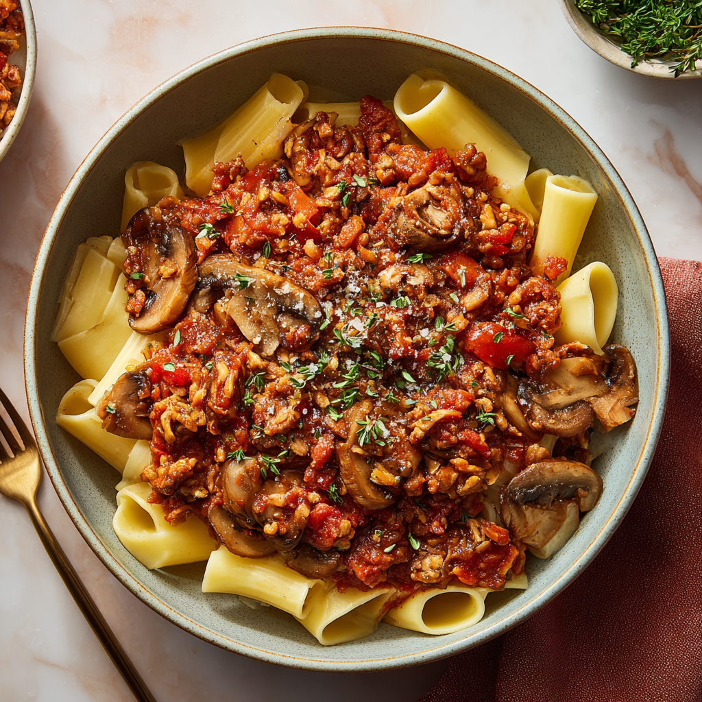 Mushroom Walnut Bolognese