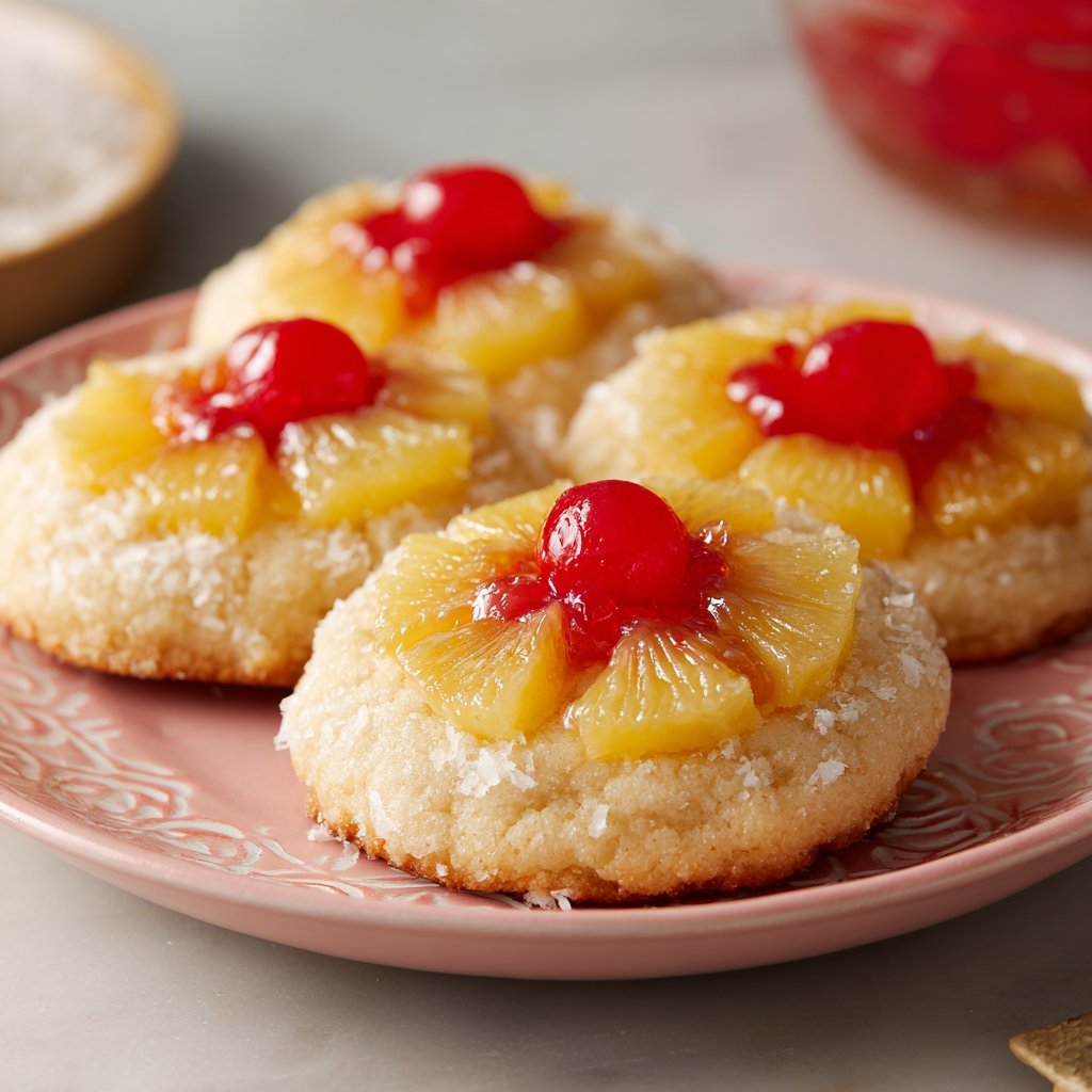 Pineapple Upside-Down Sugar Cookies : Tropical Twist on a Classic Treat
