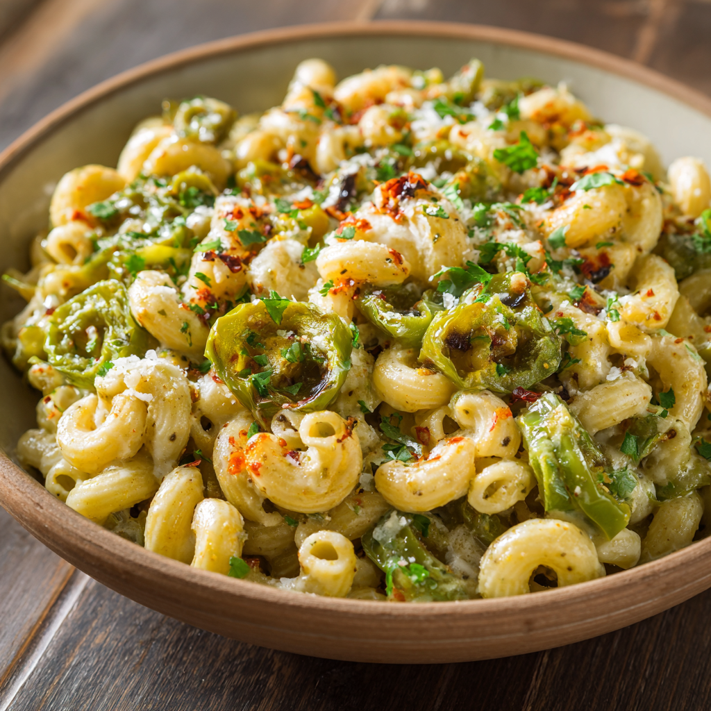 Roasted Poblano & Tomatillo Pasta : Creamy, Smoky & Soul-Warming