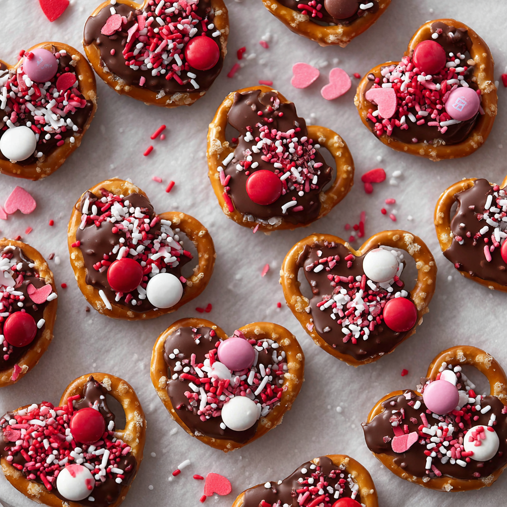 Valentine’s Day Pretzel Hugs : Sweet & Salty Party Treats