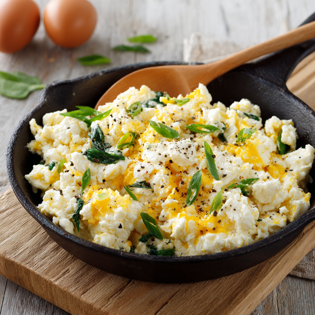 2-Minute Cottage Cheese Scramble : Ultra-Fluffy, High-Protein Eggs