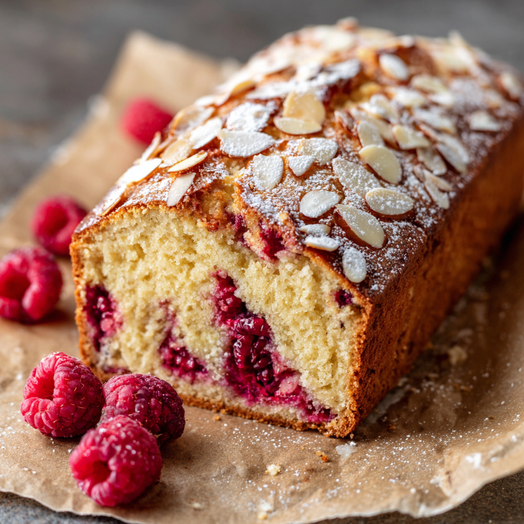 Almond Raspberry Loaf Cake (Moist, Fruity & Bakery-Worthy)