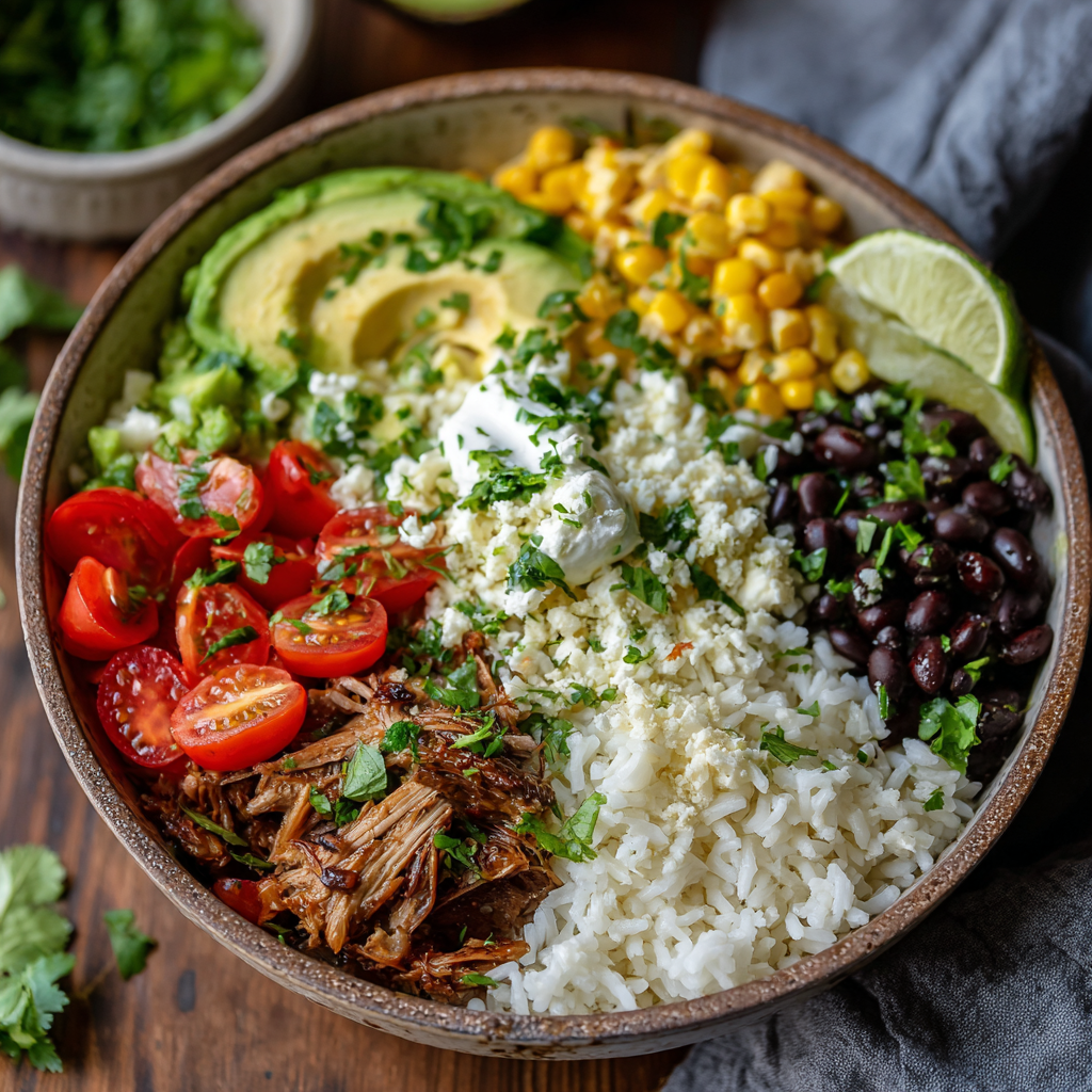 Burrito Bowls with Cilantro-Lime Rice : Fresh, Flavor-Packed & Customizable