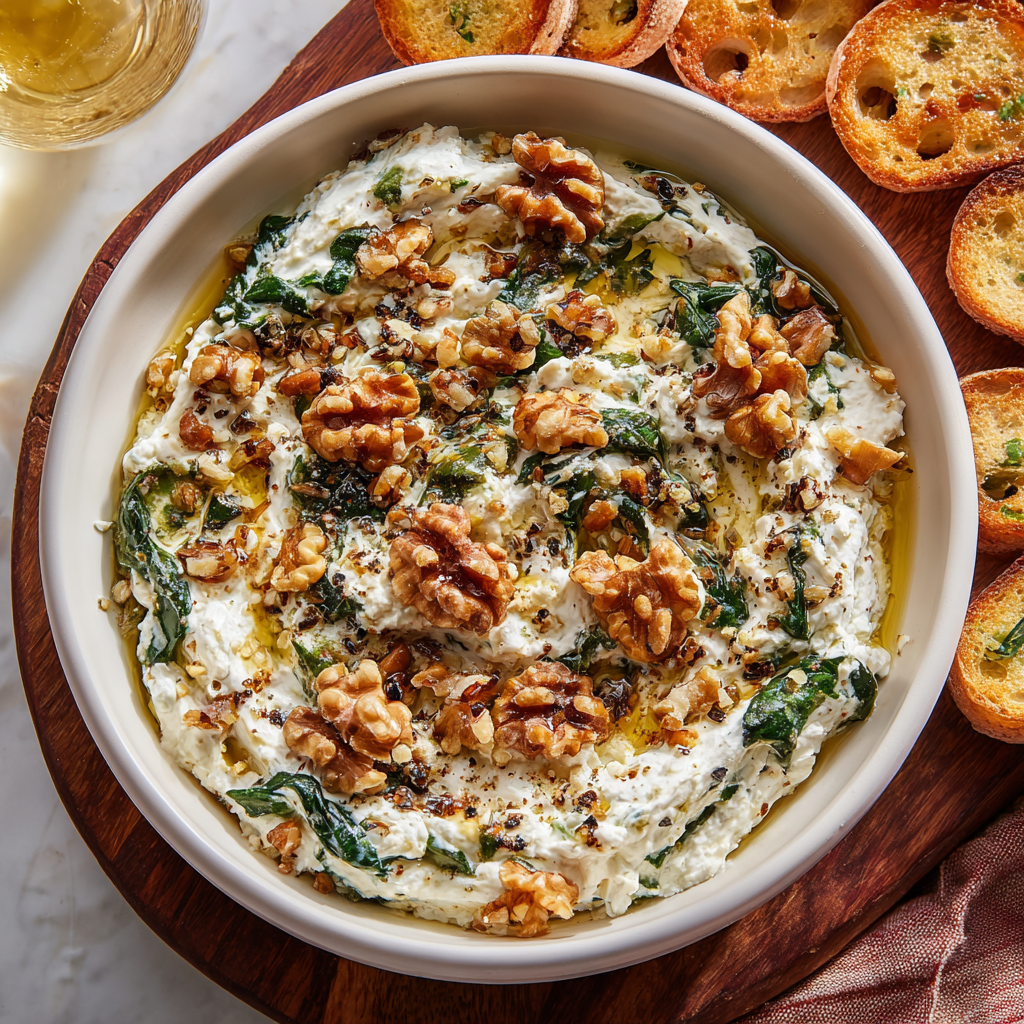 Caramelized Onion Dip with Feta, Spinach & Walnuts : Your Ultimate Party Starter