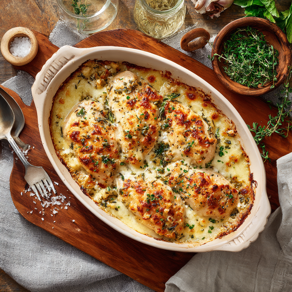 Chicken Breast Gratin : Creamy, Herby, and Golden-Baked Comfort