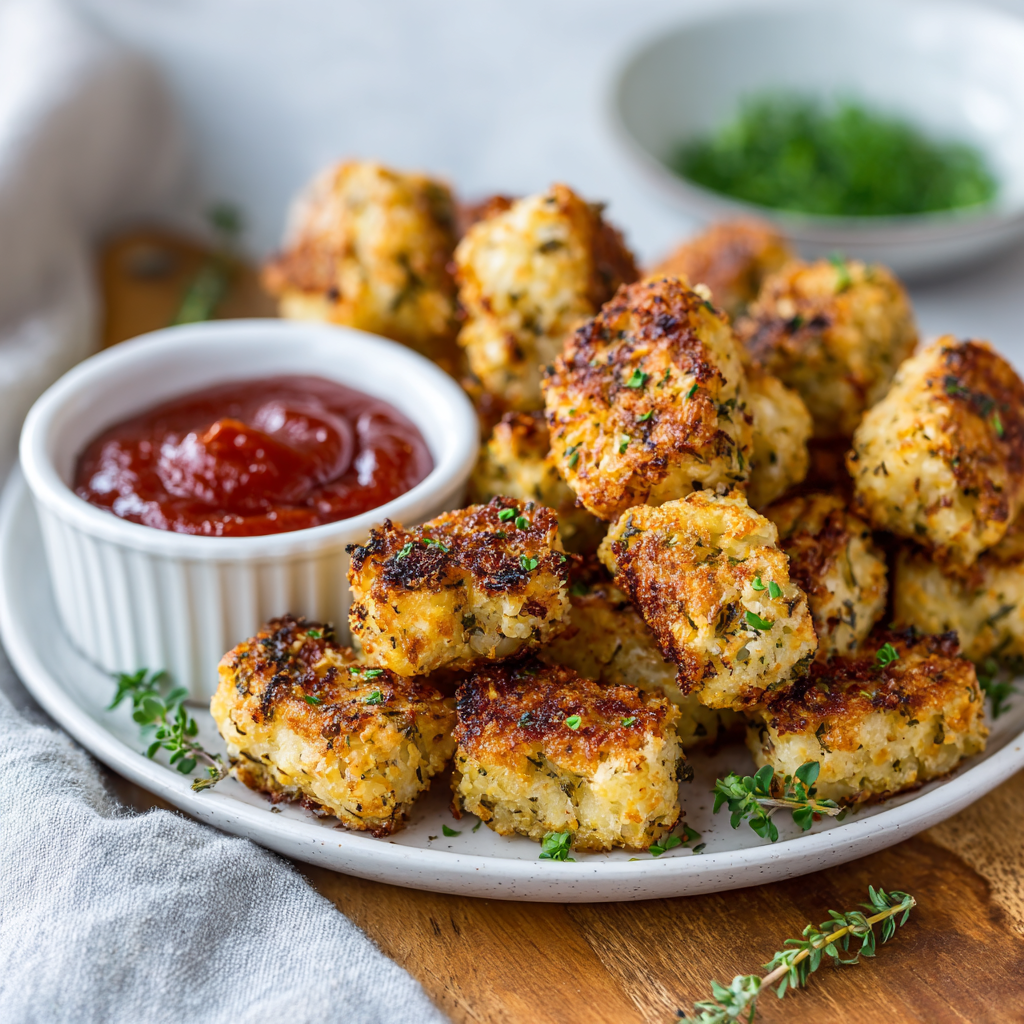 Crispy Parmesan Cauliflower Tots (Baked, Cheesy & Bite-Sized)