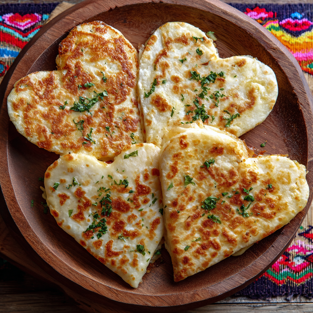 Heart Quesadillas : Cheesy, Crispy, and Made with Love