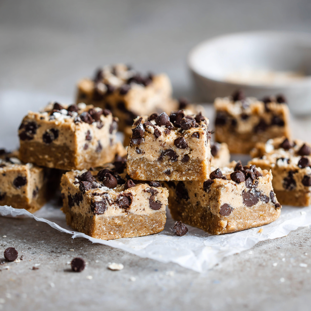 Mini Oatmeal Cookie Dough Bars : No-Bake, No Sugar Added Snack Delight