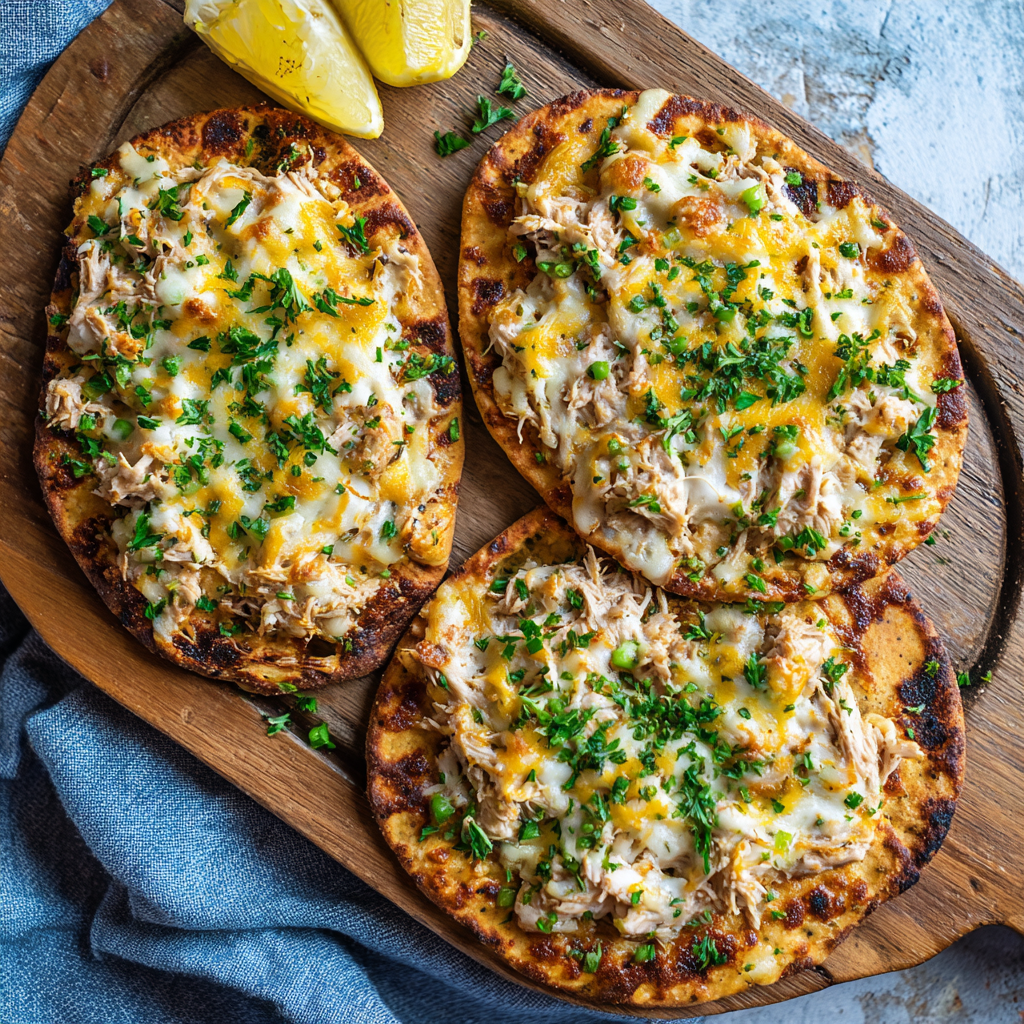 Protein-Packed Tuna Melt Flatbreads : Crispy, Cheesy, and Ready in Minutes