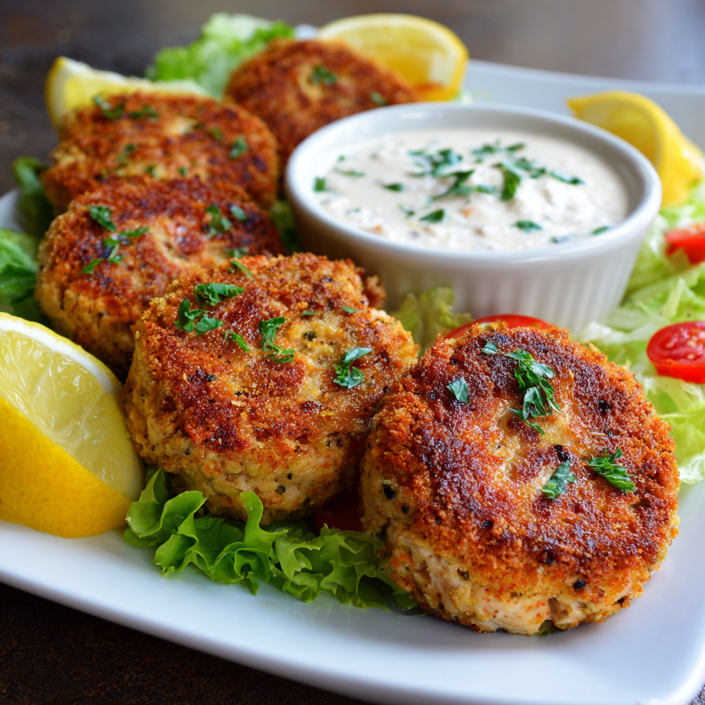 Salmon Patties with Cottage Cheese Dip : High-Protein, Crispy & Creamy