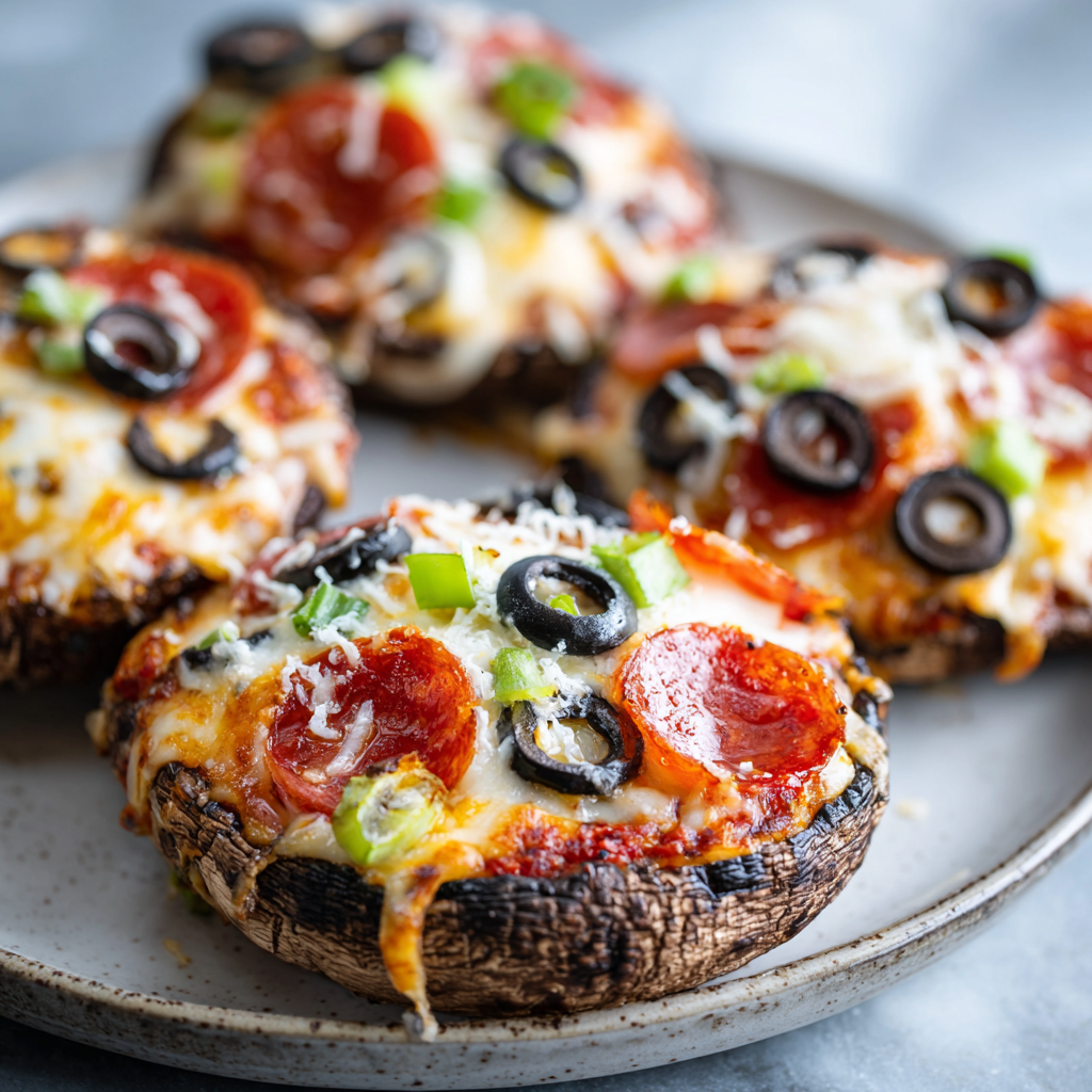 Portobello Mushroom Pizzas : A Low-Carb Take on a Classic Craving