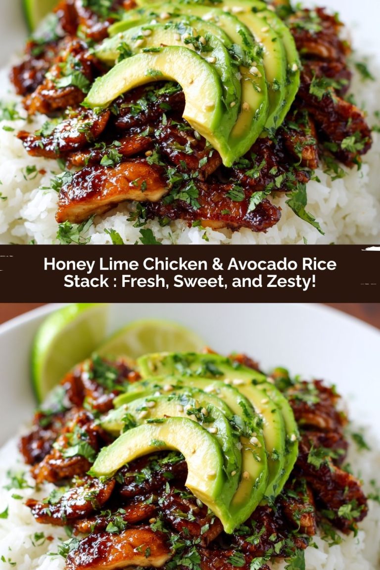 Honey Lime Chicken & Avocado Rice Stack : Fresh, Sweet, and Zesty ...
