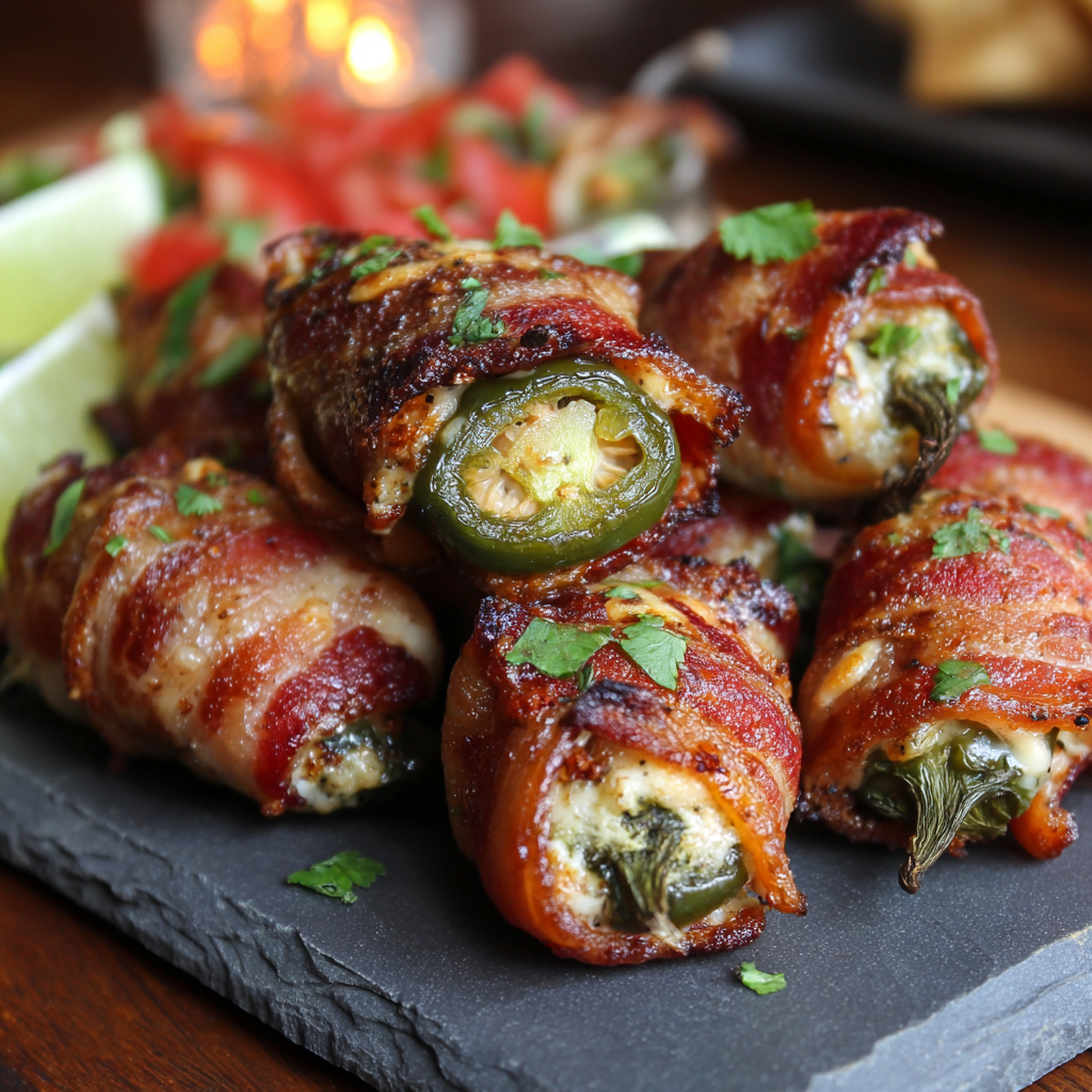 Bacon-Wrapped Jalapeño Poppers : Spicy, Creamy & Game Day Ready