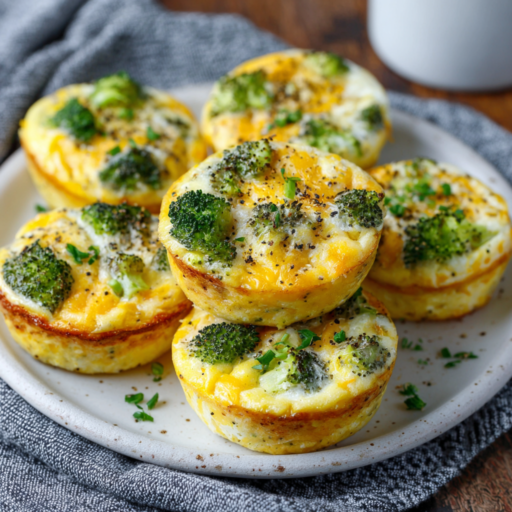 Broccoli Egg Bites : Healthy, High-Protein Breakfast in a Bite