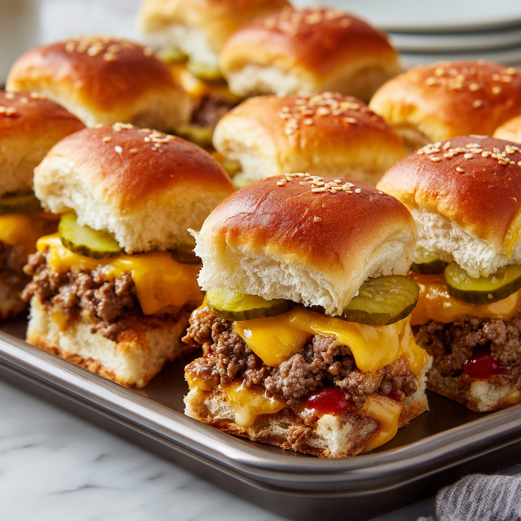 Cheeseburger Sliders : The Ultimate Party Pleaser